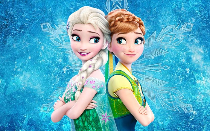 Elsa en Anna kleurplaten