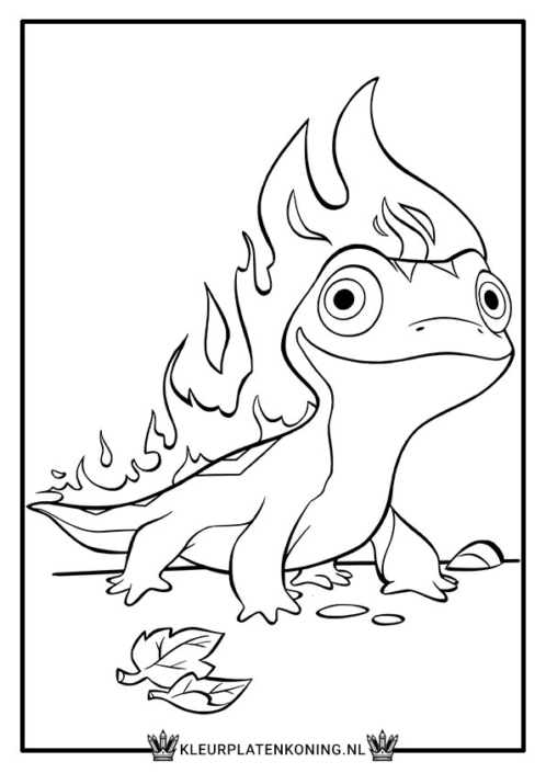 Kleurplaat Bruni Frozen 2