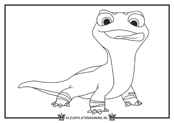 Kleurplaat Bruni Frozen 2 steekt tong uit