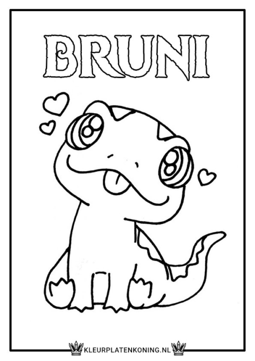 Kleurplaat Bruni Frozen 2 naam