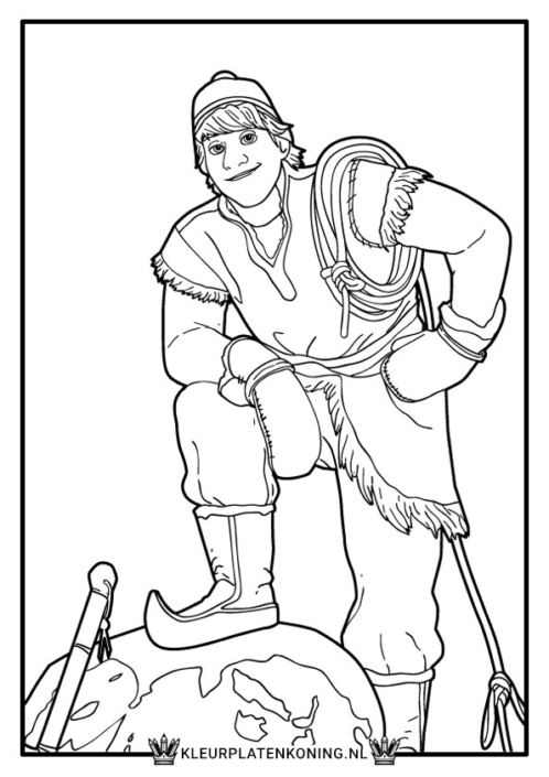 Kleurplaat Kristoff uit Frozen