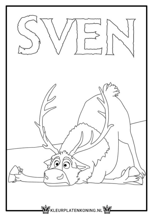 Kleurplaat Sven