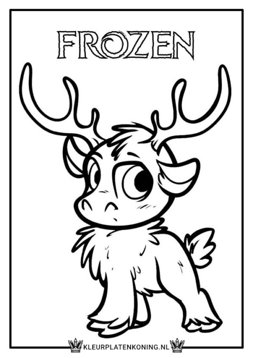 Kleurplaat baby Sven