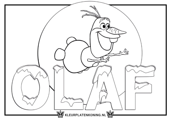 Kleurplaat Olaf