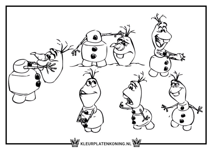 Kleurplaat Olaf tekening